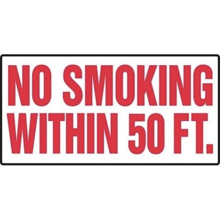 Accuform SMOKING CONTROL SIGN 12 in x 24 in ADHESIVE MSMK536XV